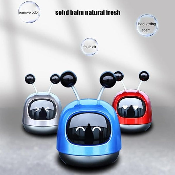 HUPLA Mini Robot Car Air Freshener | Cute Robot Dashboard Fragrance | Compact Car Perfume & Odour Eliminator | Stylish Interior Decor