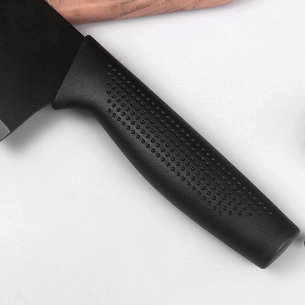 HUPLA 3-Piece Stainless Steel Kitchen Knife Set | Black Coated Cleaver, Chef Knife & Paring Knife with Ergonomic Non-Slip Handles | Multipurpose Vegetable, Fruit & Meat Cutting Knives