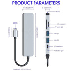7-in-1 USB-C Hub | 4K HDMI | 100W PD Charging | 2 x USB 3.0 | SD/TF Card Reader | Aluminum Multiport Dock for Laptop, MacBook, Tablet & Mobile