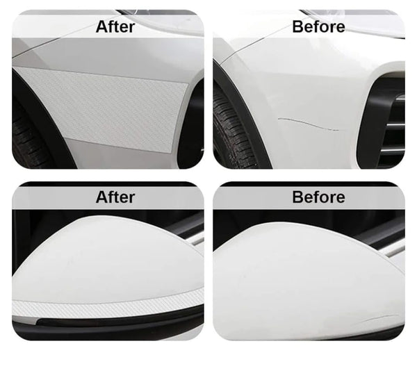HUPLA Car Door Sill Protector – Carbon Fibre Style Anti-Scratch Guard Strip