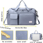 Large Travel Duffle Bag with Shoe & Front Pockets – Convertible Hand Carry & Shoulder Bag for Travel, Gym & Weekend Trips
