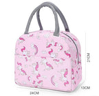 Insulated Lunch Bag for School, Office & Travel – Pink Unicorn Print