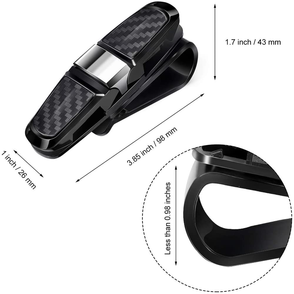 HUPLA Car Sun Visor Sunglasses Holder – 2-in-1 Glasses & Card Clip for Car