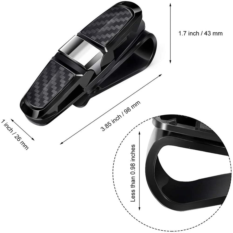HUPLA Car Sun Visor Sunglasses Holder – 2-in-1 Glasses & Card Clip for Car