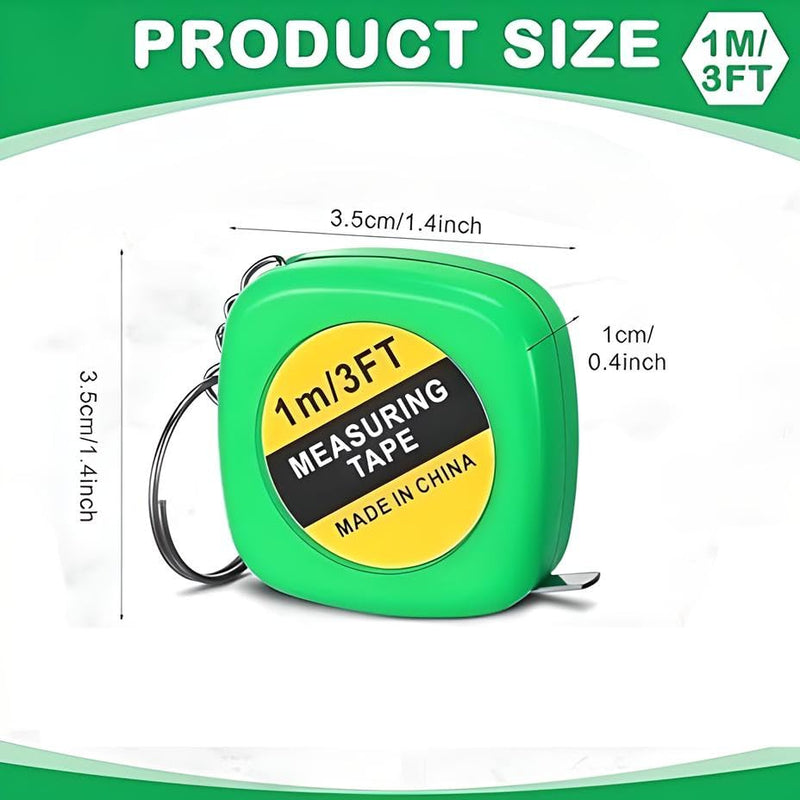 Mini Measuring Tape Keychain (1m / 3ft) | Portable Retractable Ruler | Portable Mini Measuring Tape Keychain (1m / 3ft) – Retractable Pocket Tape Measure with Keyring