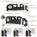 HUPLA 4-in-1 Multipurpose Laser Level Tool | Laser Line, Bubble Level, Measuring Tape & Ruler for Home, DIY & Installation