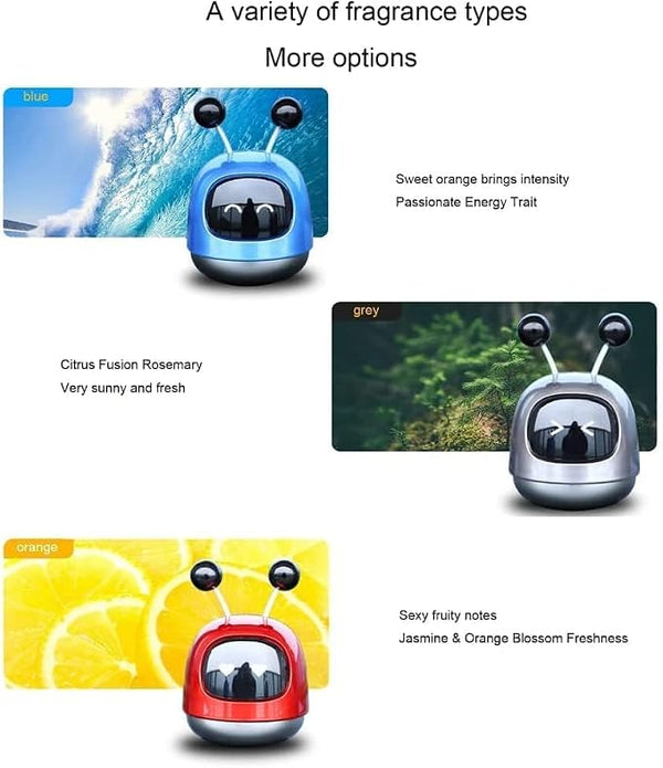 HUPLA Mini Robot Car Air Freshener | Cute Robot Dashboard Fragrance | Compact Car Perfume & Odour Eliminator | Stylish Interior Decor