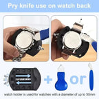 HUPLA Professional Watch Repair Tool Kit | Watch Battery Replacement, Strap Adjustment & Link Removal Tools | Watchmaker Maintenance Kit with Case Opener, Tweezers & Screwdrivers