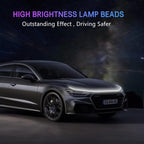 Car Front Grille LED Light Bar – Stylish Blue Illuminated DRL Strip for Automotive Exterior Styling