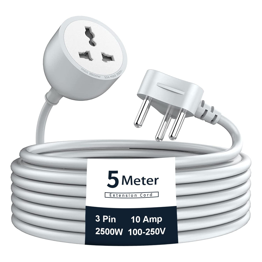 5 Meter 3-Pin Heavy Duty Extension Cord 10A 2500W