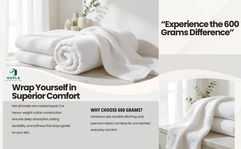600 GSM Premium Cotton Bath Towel – Ultra Soft, Highly Absorbent & Hotel Quality 600 GSM Premium Cotton Bath Towel | Ultra Soft & Highly Absorbent Hotel Quality