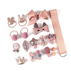 Cute Baby Girls Hair Accessories Set | Premium Hair Clips, Rubber Bands & Headband Combo Kit for Kids