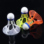 HUPLA LED Light-Up Badminton Shuttlecock | Glow in the Dark Style Shuttle for Night Playing | Colourful Plastic Badminton Birdie – 1 Pc