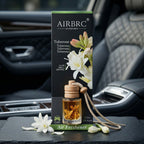 HUPLA Tuberose Hanging Car Air Freshener | Premium Long Lasting Car Perfume Bottle | Natural Rajnigandha Floral Aroma Diffuser for Car Interior (8ml)