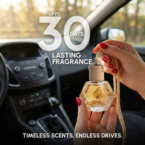 Vanilla Caramel Car Air Freshener Hanging Perfume | Long Lasting Premium Fragrance Diffuser for Car, Office & Home – 12ml