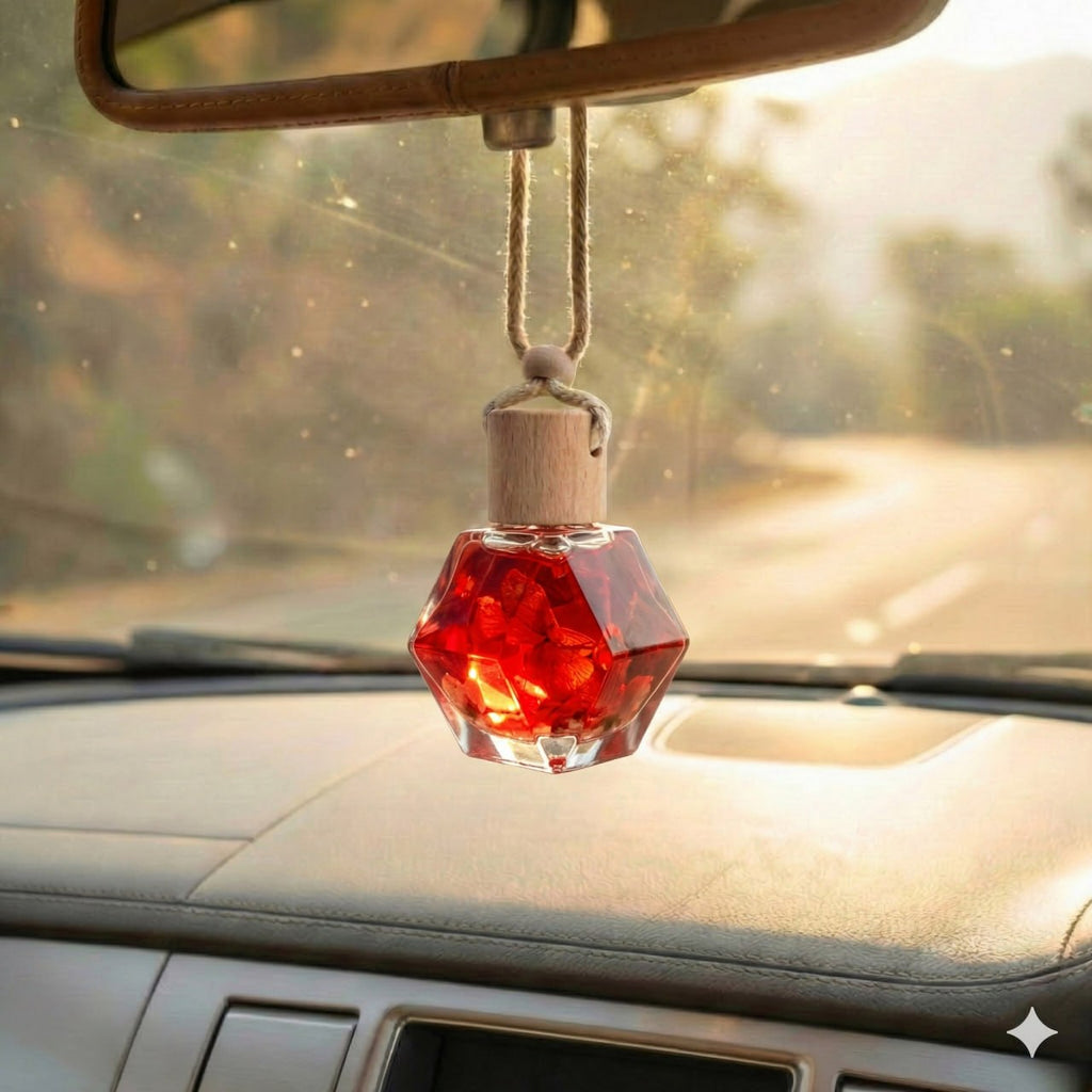 Strawberry Car Air Freshener Hanging Perfume | Long Lasting Luxury Fragrance Diffuser for Car, Office & Home – 12ml