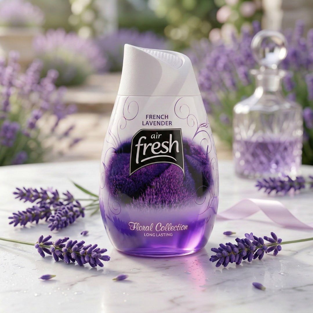 Flanxus French Lavender Gel Air Freshener | Long Lasting Floral Room Fragrance | Premium Odor Eliminator for Home, Office, Bathroom & Car
