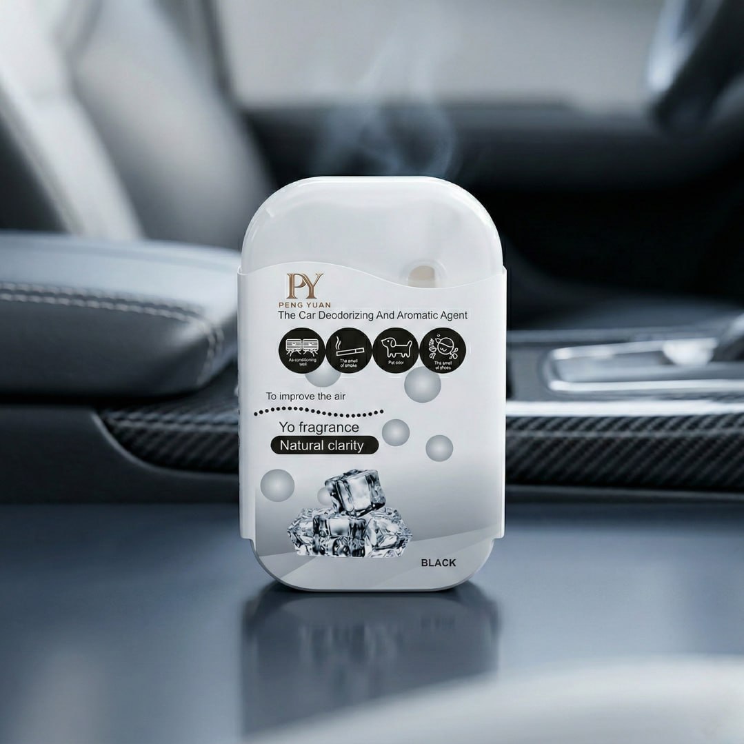 HUPLA Black Ice Car Air Freshener | Premium Long Lasting Car Deodorizer | Compact Aromatic Fragrance Diffuser for Car Interior