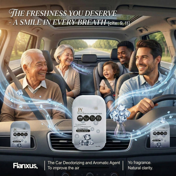 HUPLA Black Ice Car Air Freshener | Premium Long Lasting Car Deodorizer | Compact Aromatic Fragrance Diffuser for Car Interior