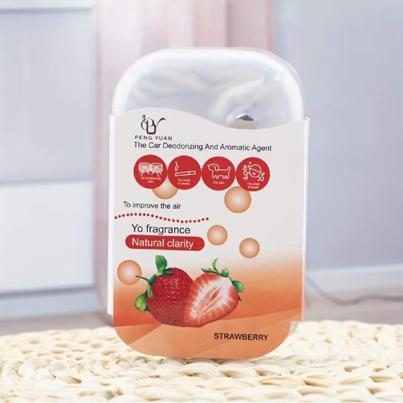 HUPLA Strawberry Car Air Freshener | Long Lasting Strawberry Fragrance | Premium Car Deodorizer with Natural Aroma Technology