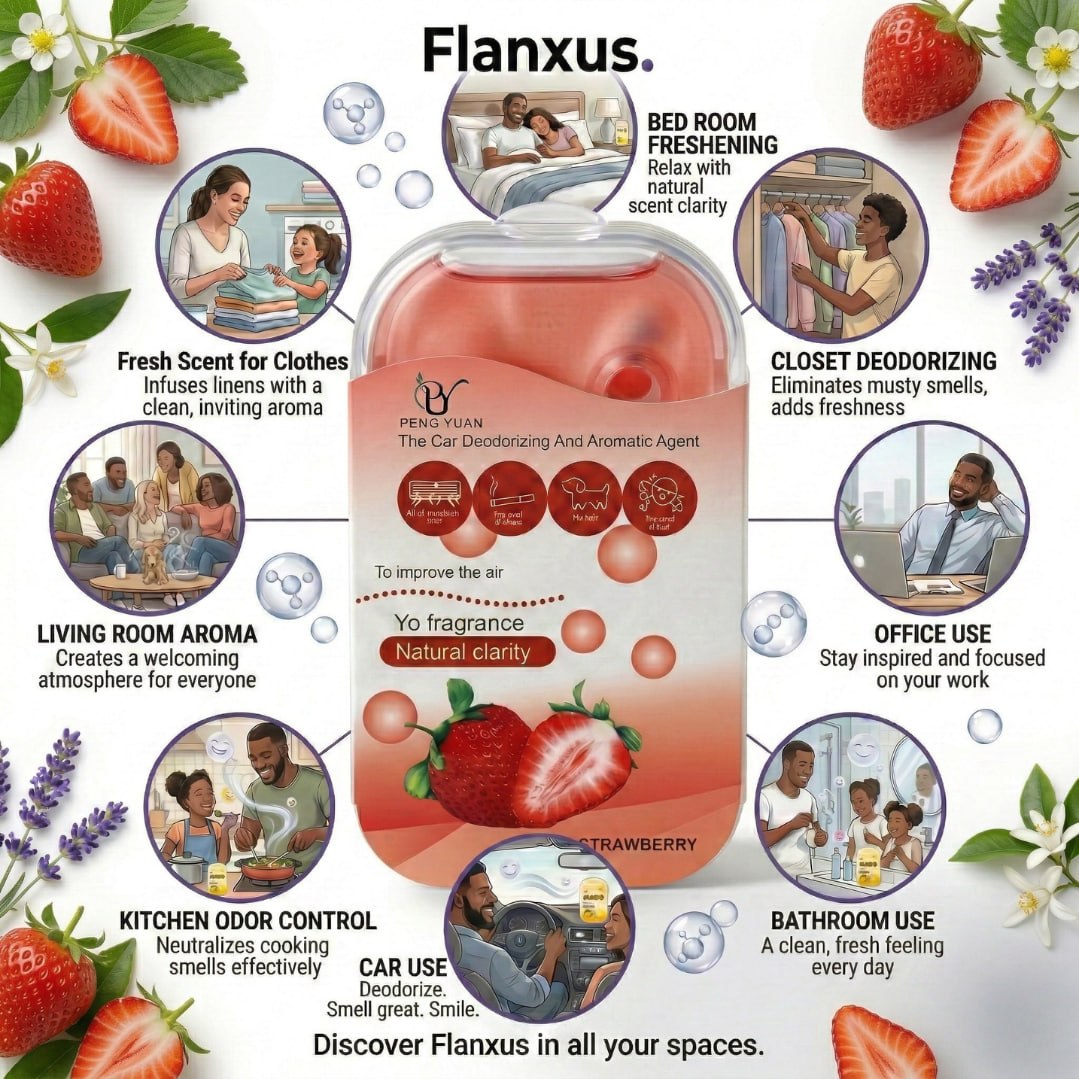 HUPLA Strawberry Car Air Freshener | Long Lasting Strawberry Fragrance | Premium Car Deodorizer with Natural Aroma Technology