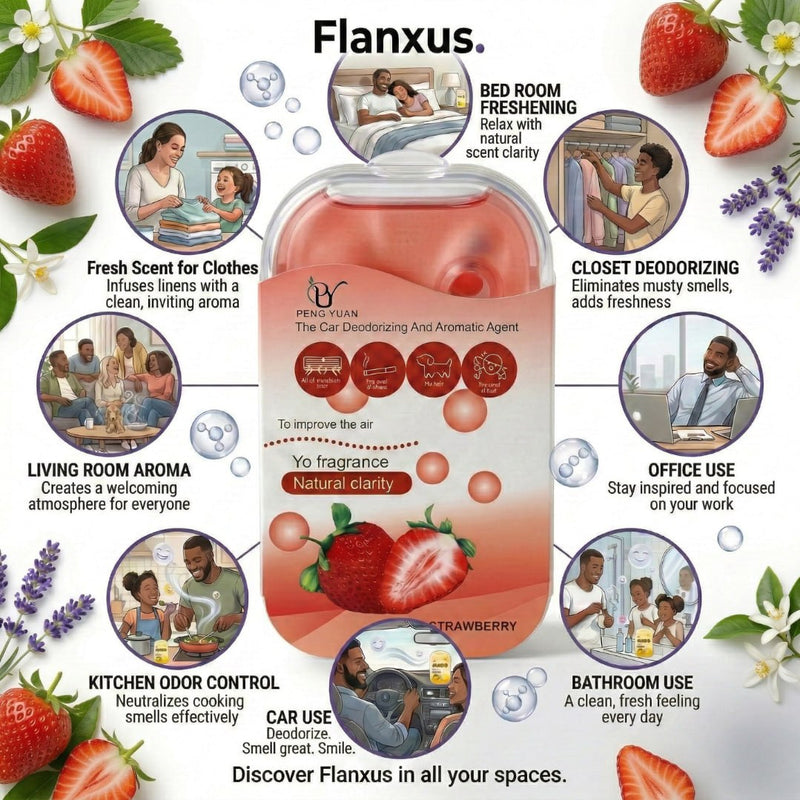 HUPLA Strawberry Car Air Freshener | Long Lasting Strawberry Fragrance | Premium Car Deodorizer with Natural Aroma Technology
