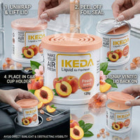 HUPLA Peach Gel Air Freshener | Long Lasting Peach Aroma | Liquid Gel Room Freshener for Home, Car & Office (120g)