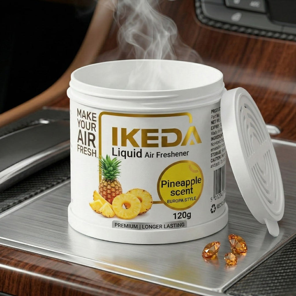 HUPLA Pineapple Gel Air Freshener | Long Lasting Pineapple Aroma | Liquid Gel Room Freshener for Home, Car & Office (120g)
