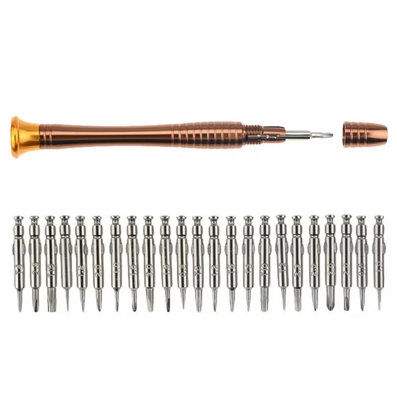 HUPLA Precision Screwdriver Set with Interchangeable Bits | Mini Repair Tool Kit with Metal Handle & Portable Storage Pouch for Electronics, Watches, Eyeglasses & Small Devices