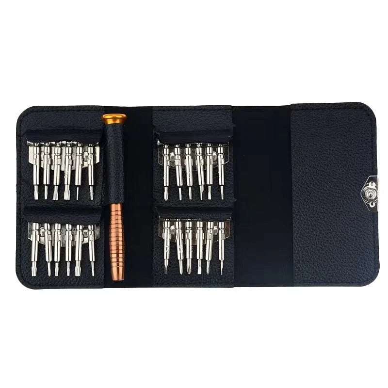HUPLA Precision Screwdriver Set with Interchangeable Bits | Mini Repair Tool Kit with Metal Handle & Portable Storage Pouch for Electronics, Watches, Eyeglasses & Small Devices