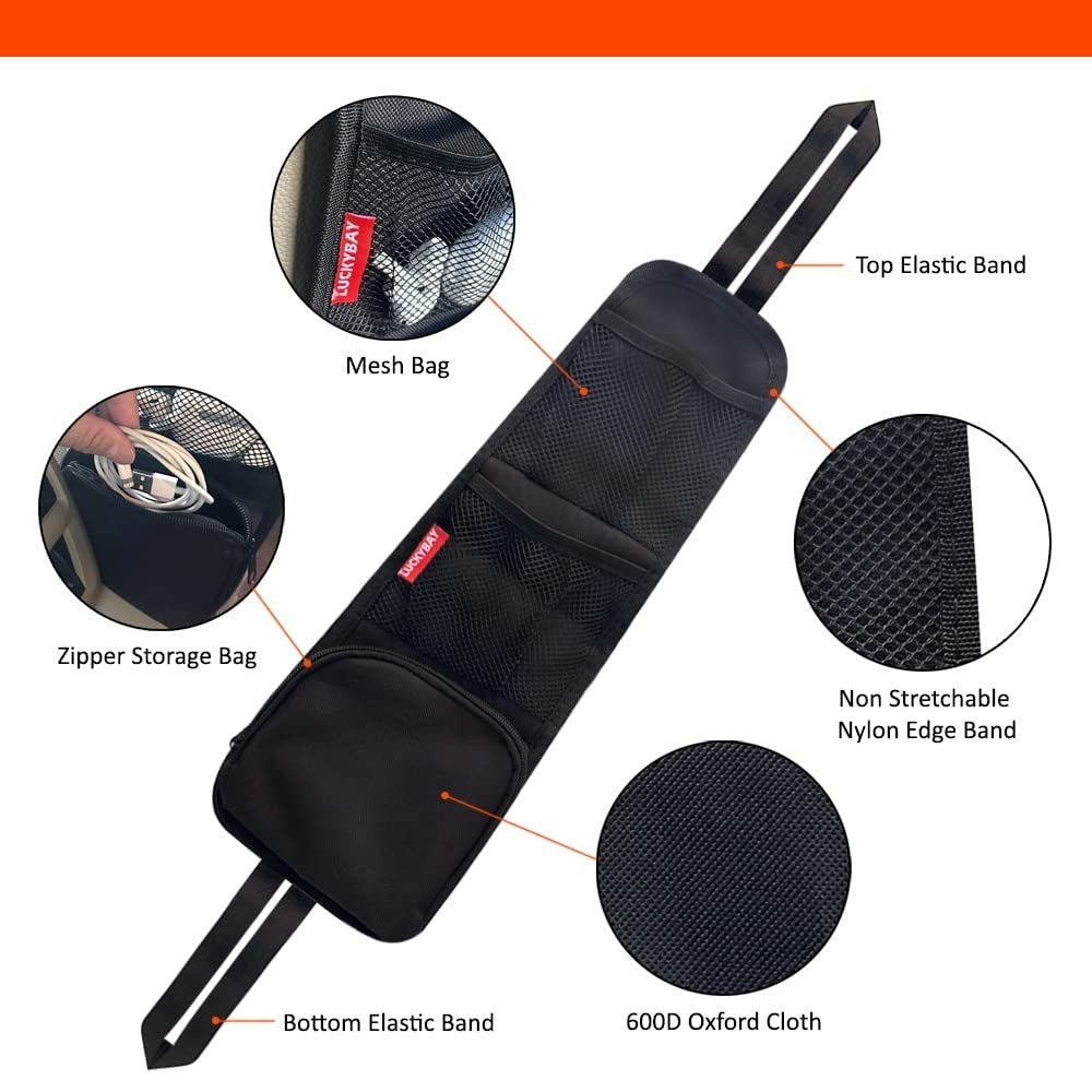HUPLA Car Seat Back Organizer – Multi-Pocket Storage Organizer for Car