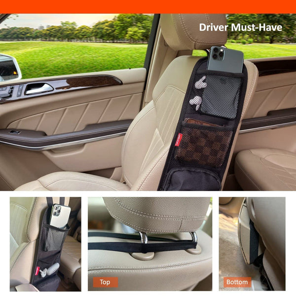 HUPLA Car Seat Back Organizer – Multi-Pocket Storage Organizer for Car