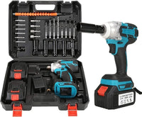 HUPLA 21V Cordless Impact Drill & Screwdriver Set – 4000mAh Li-Ion Battery with Drill Bits, Sockets & Carrying Case