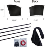 HUPLA Car Window Sun Shade Curtains | Pleated Privacy & Sun Protection Shades for Side Windows – 4 Pcs Set