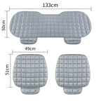 HUPLA Universal Car Seat Cover Set – Premium Quilted Cushion Protector for Front & Rear Seats | Anti-Slip, Breathable & Comfortable | Beige (3 Pieces)