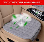 HUPLA Universal Car Seat Cover Set – Premium Quilted Cushion Protector for Front & Rear Seats | Anti-Slip, Breathable & Comfortable | Beige (3 Pieces)