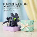 Mysterious Glowing Night Fury Dragon Keychain – LED Luminous Eyes & Articulated Moving Wings (Single Piece)