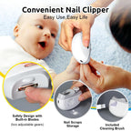 Rechargeable Electric Nail Clipper | Automatic Nail Trimmer & Polisher with LED Light | USB Charging Rechargeable Electric Nail Clipper with Automatic Nail Trimmer & Polisher | USB Charging