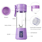 HUPLA Portable USB Rechargeable Juicer Blender 380ml | 6 Stainless Steel Blade Mini Fruit Blender with 1200mAh Battery for Smoothies, Shakes & Juices