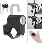 HUPLA Motorcycle Helmet Lock with 2 Keys | Universal Handlebar Mount Helmet Security Lock with Metal Shackle & Installation Kit for Bikes & Scooters – Black