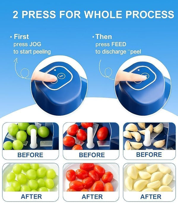 HUPLA Manual Fruit & Vegetable Chopper with Transparent Container | Hand-Operated Food Cutter for Grapes, Cherry Tomatoes & Small Vegetables | Compact Kitchen Gadget – Blue