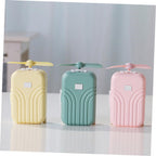 Mini Travel Mirror in Suitcase Design – Cute Portable Folding Makeup Mirror with Propeller Handle for Girls & Women