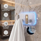 HUPLA Luxury Transparent Double Wall Hook with Rose Gold Finish | Wall Mounted 2-Hook Towel Hanger for Bathroom, Kitchen & Home – Single Piece
