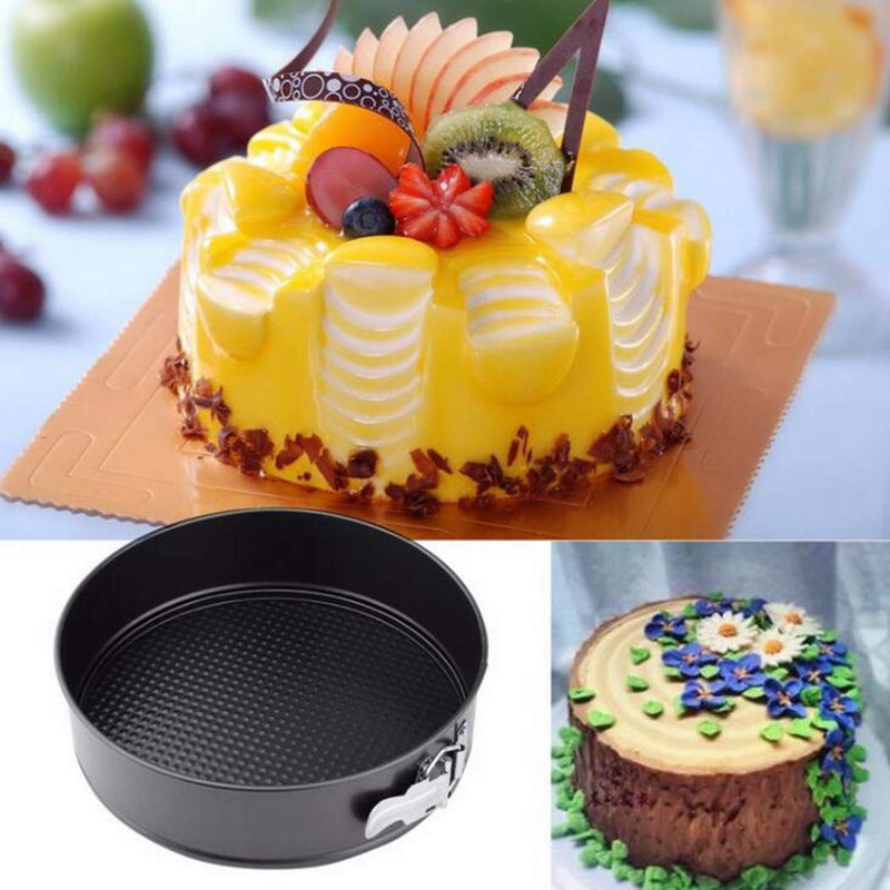 3-Piece Non-Stick Springform Cake Mould Set – Heart, Round & Square Baking Pans for Cakes, Cheesecakes & Desserts