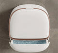 HUPLA Luxury Wall Mounted Soap Box with Cover | White & Rose Gold Bathroom Soap Holder | Modern Covered Soap Storage Organizer – 1 Piece
