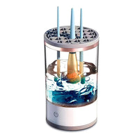 Electric Makeup Brush Cleaner & Washer – Automatic Cosmetic Brush Cleaning Machine with Water Cleaning Bowl
