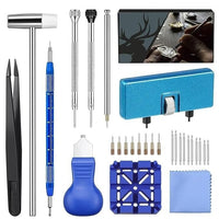 HUPLA Professional Watch Repair Tool Kit | Watch Battery Replacement, Strap Adjustment & Link Removal Tools | Watchmaker Maintenance Kit with Case Opener, Tweezers & Screwdrivers