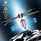 HUPLA Solar Powered Rotating Helicopter Car Dashboard Air Freshener | 360° Spinning Aromatherapy Diffuser | Luxury Car Interior Perfume Decoration