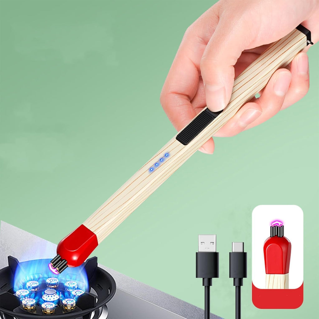 Rechargeable USB Electric Arc Lighter for Gas Stove, Candle, BBQ & Kitchen Use Rechargeable USB Electric Arc Lighter for Gas Stove | Flameless Plasma Lighter