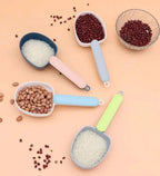 HUPLA Multipurpose Plastic Scoop with Long Handle | Lightweight Measuring & Serving Scoop for Rice, Flour, Grains, Pet Food & Household Use | 1 Pc